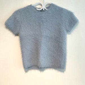 ZARA Fluffy blue top